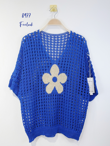 Grossiste FEELOOK - Top crochet logo fleur
