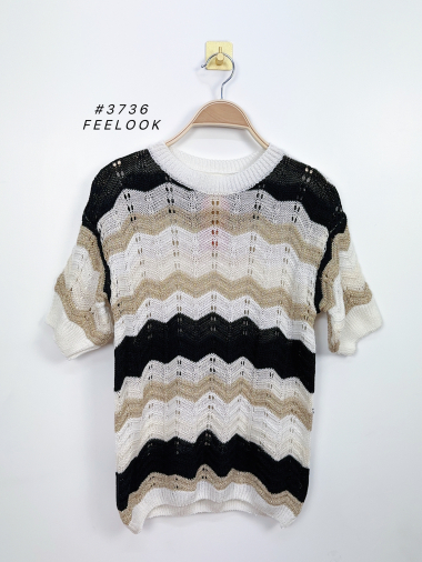 Wholesaler FEELOOK - Colorful knit top