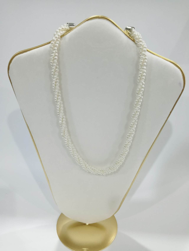 Grossiste FeliMode - 698c torsade faux perle collier fin