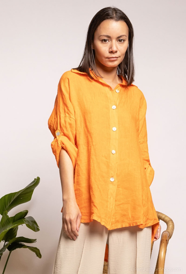 Mayorista Fengo by Pretty Collection - Camisa holgada de lino