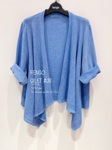 Wholesaler Fengo by Pretty Collection - Unstructured linen/cotton vest