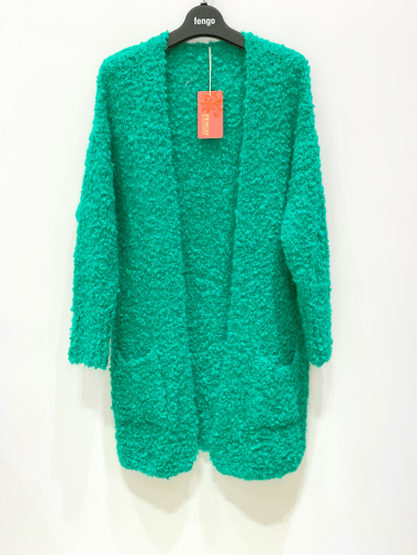 Wholesaler Fengo by Pretty Collection - Mid-length mohair cardigan
