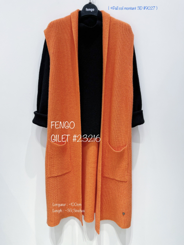 Großhändler Fengo by Pretty Collection - Weite Jacke mit niedrigen Ärmeln