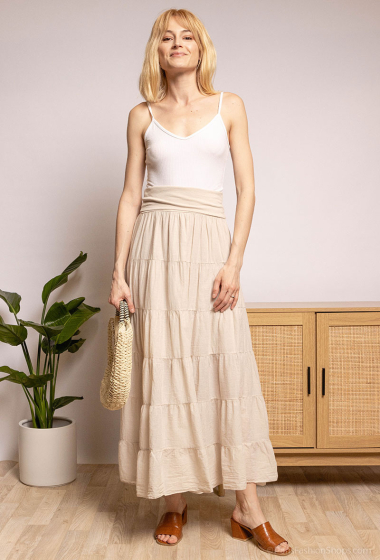 Wholesaler Fengo by Pretty Collection - Bohemian skirt in cotton