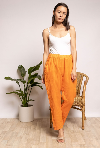 Wholesaler Fengo by Pretty Collection - Straight linen pants