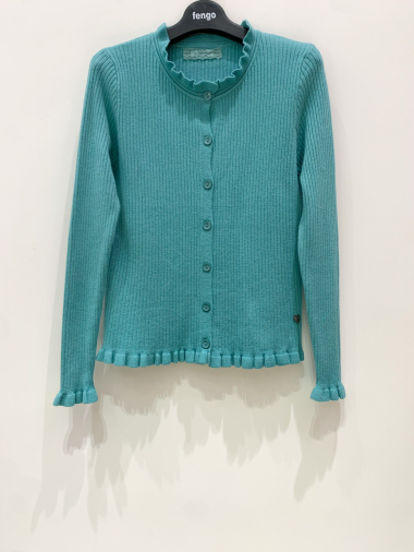 Wholesaler Fengo by Pretty Collection - Ribbed small cardigan
