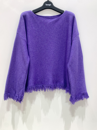 Wholesaler Fengo by Pretty Collection - Fringed sweater