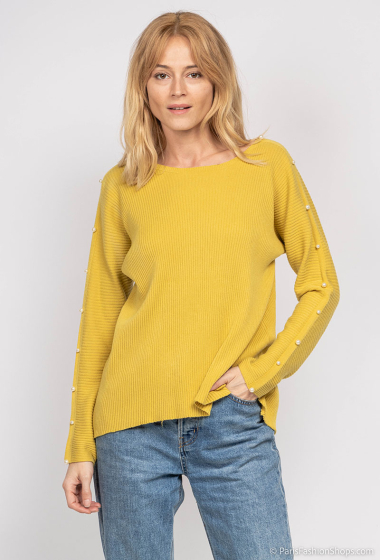 Grossiste Fengo by Pretty Collection - Pull avec perles