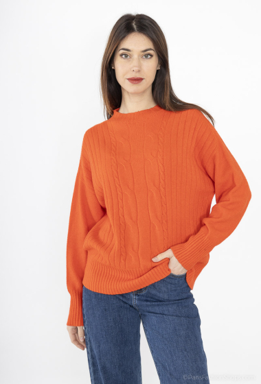 Grossiste Fengo by Pretty Collection - Pull avec torsades