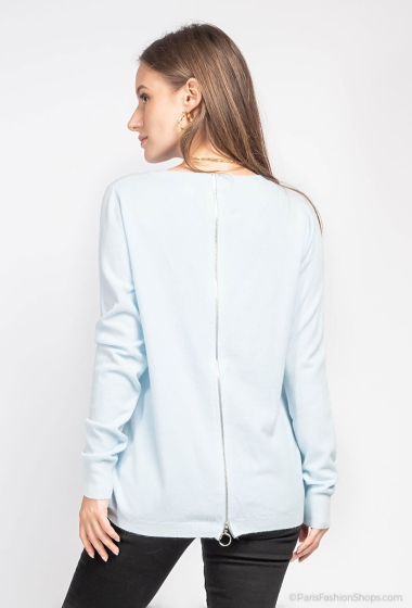 Grossiste Fengo by Pretty Collection - Pull avec zip au dos