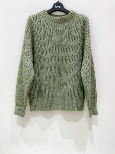 Grossiste Fengo by Pretty Collection - Pull col cheminée en mohair