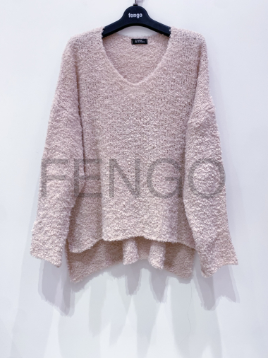 Grossiste Fengo by Pretty Collection - Pull large à bouclettes