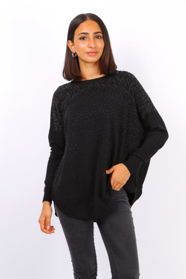 Grossiste Fengo by Pretty Collection - Pull large à strass