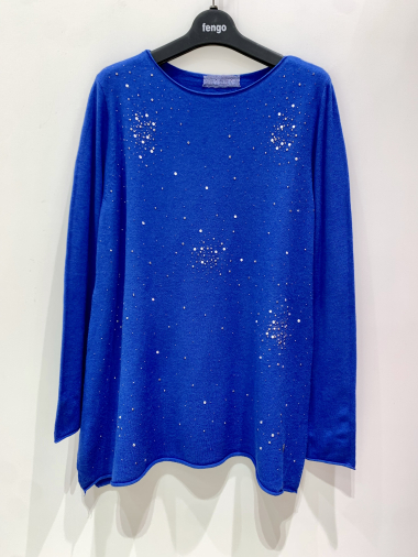 Grossiste Fengo by Pretty Collection - Pull large avec brillants