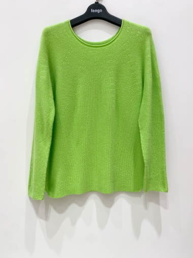 Wholesaler Fengo by Pretty Collection - Seamless jumper, knitted in Italy