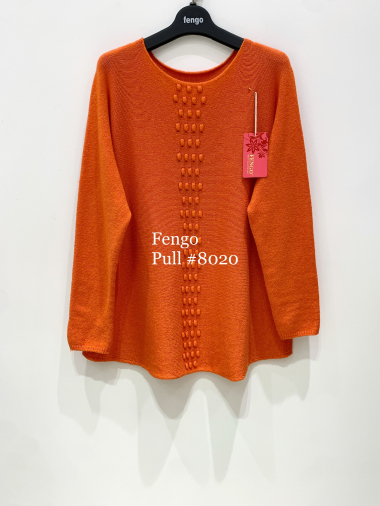 Großhändler Fengo by Pretty Collection - Nahtloser Pullover mit Verzierungen (Italien)