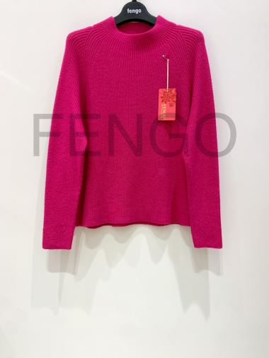 Grossiste Fengo by Pretty Collection - Pull sans coutures col montant