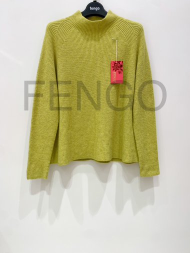 Großhändler Fengo by Pretty Collection - Nahtloser Pullover mit hohem Kragen