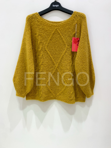 Grossiste Fengo by Pretty Collection - Pull sans coutures en mohair doux