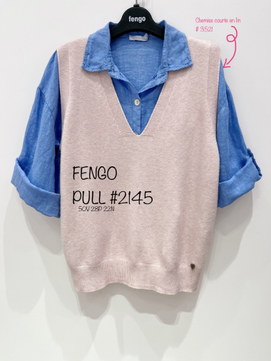 Grossiste Fengo by Pretty Collection - Pull sans manches