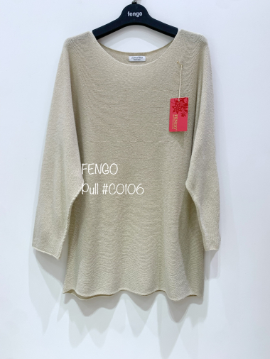 Wholesaler Fengo by Pretty Collection - Seamless jumper Cashmere/Wool