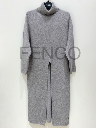 Grossiste Fengo by Pretty Collection - Robe pull avec col roulé