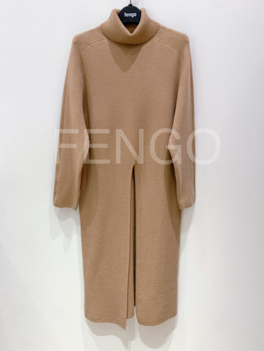 Grossiste Fengo by Pretty Collection - Robe pull avec col roulé
