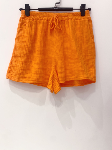 Großhändler Fengo by Pretty Collection - Shorts aus Baumwollgaze.