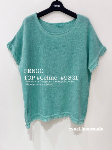 Mayorista Fengo by Pretty Collection - Camiseta básica lino/algodón