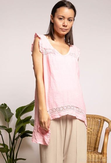 Wholesaler Fengo by Pretty Collection - Linen lace top