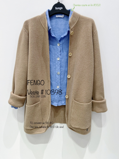 Wholesaler Fengo by Pretty Collection - Officer collar jacket