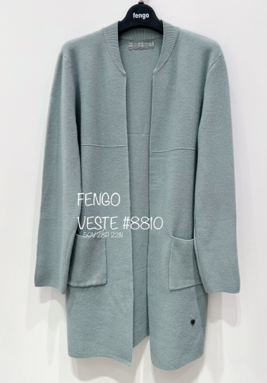 Grossiste Fengo by Pretty Collection - Veste droite avec col-bomber