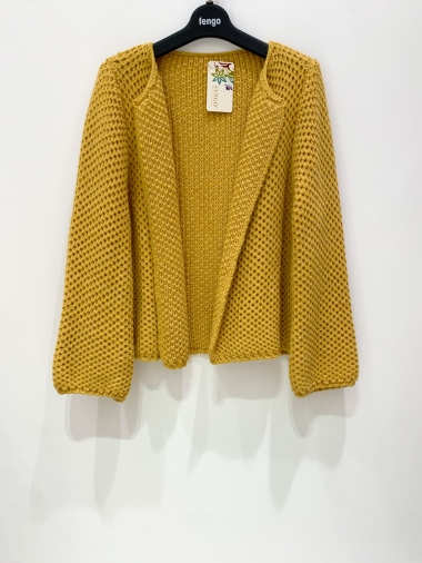 Wholesaler Fengo by Pretty Collection - Honeycomb wool jacket