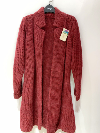 Grossiste Fengo by Pretty Collection - Veste en mohair30% et laine10%, tricoté en Italie