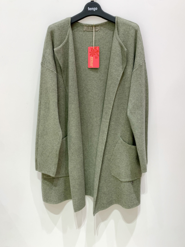 Großhändler Fengo by Pretty Collection - Weite Jacke mit 2 Taschen