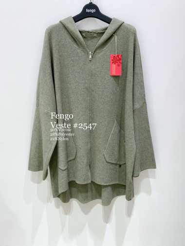 Großhändler Fengo by Pretty Collection - Weite Jacke mit Reißverschluss