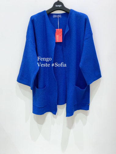 Grossiste Fengo by Pretty Collection - Veste large avec manches 3/4