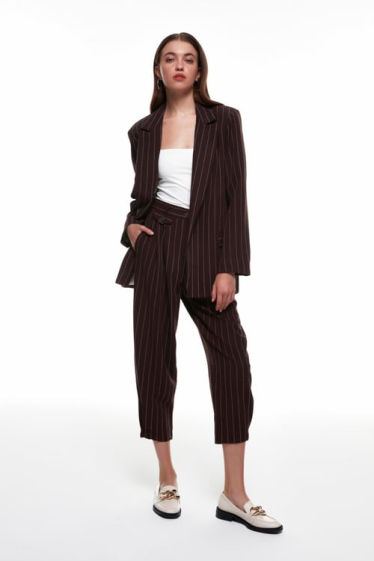Wholesaler FENOMEN - Striped Blazer Pants Set
