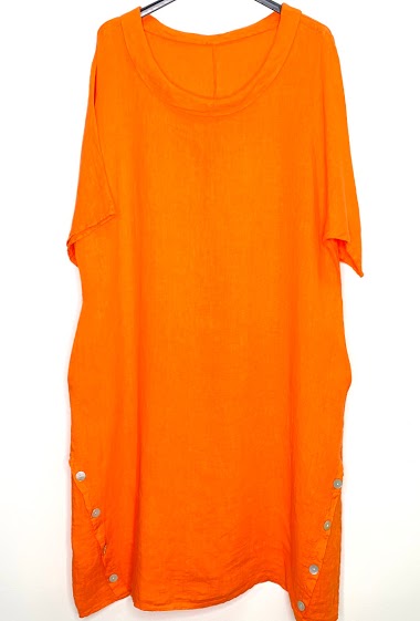 Wholesaler Fidèle - Linen dress with buttons