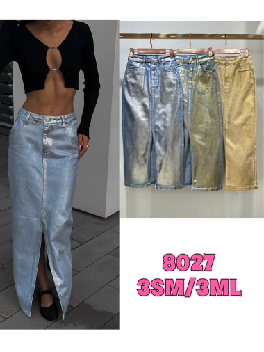 Wholesaler Flam Mode - Metallic effect skirt