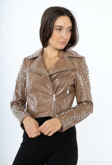 Wholesaler Flam Mode - Faux leather jacket
