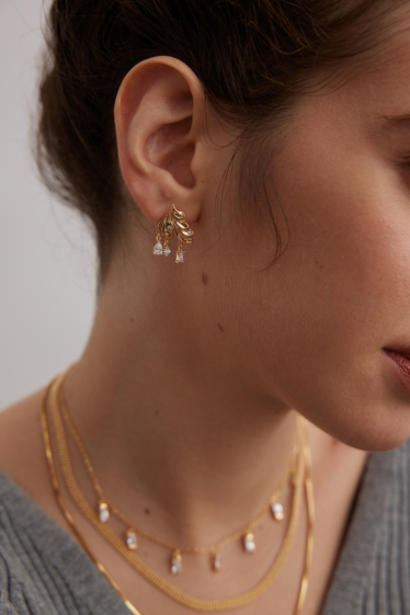 Wholesaler Flyja - 925 silver gold plated earrings