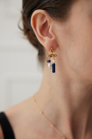 Wholesaler Flyja - Unique gold-plated model earrings