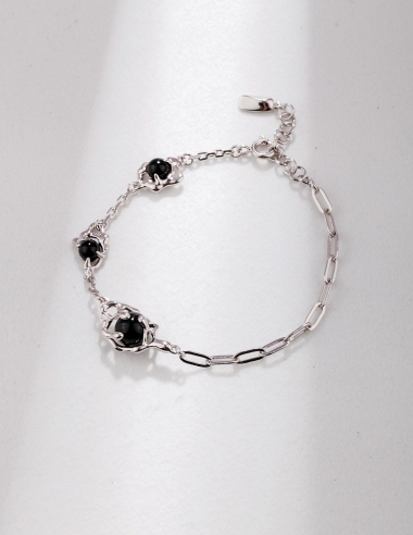 Wholesaler Flyja - 925 silver bracelet inlaid with natural stones