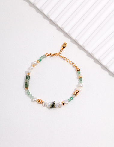 Großhändler Flyja - Armband aus natürlichen Perlen im böhmischen Stil