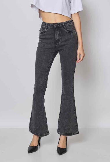 Wholesaler FOLYROSE - Flared grey jeans