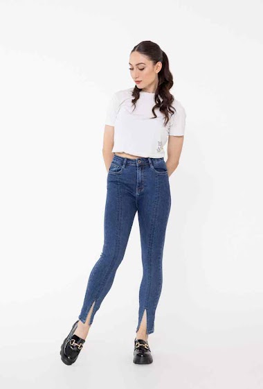 Wholesaler FOLYROSE - Skinny slit jeans