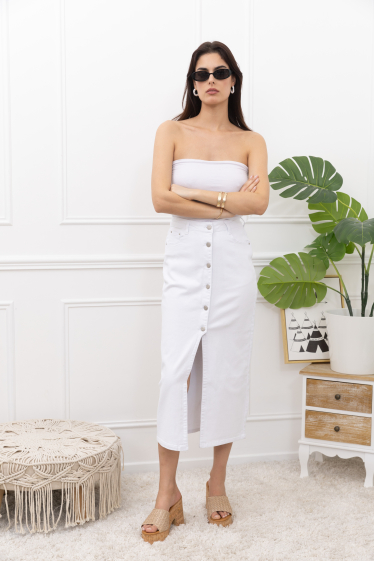 Wholesaler FOLYROSE - Long skirt with buttons