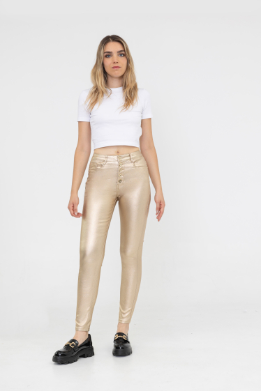 Wholesaler FOLYROSE - Gold skinny pants