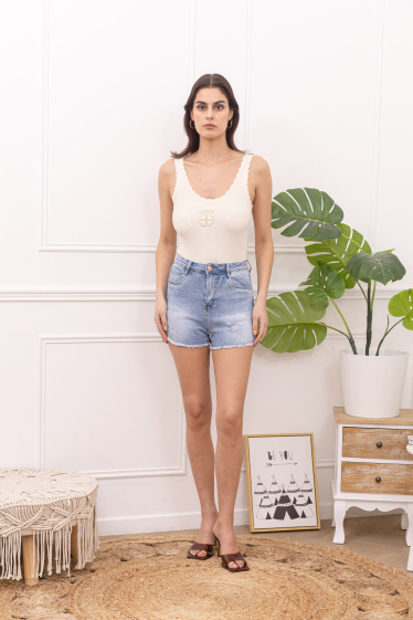 Wholesaler FOLYROSE - Frayed shorts
